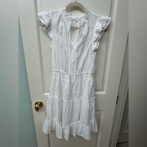 Blu Pepper White Swiss Dot Ruffle Dress size S, EUC, worn twice